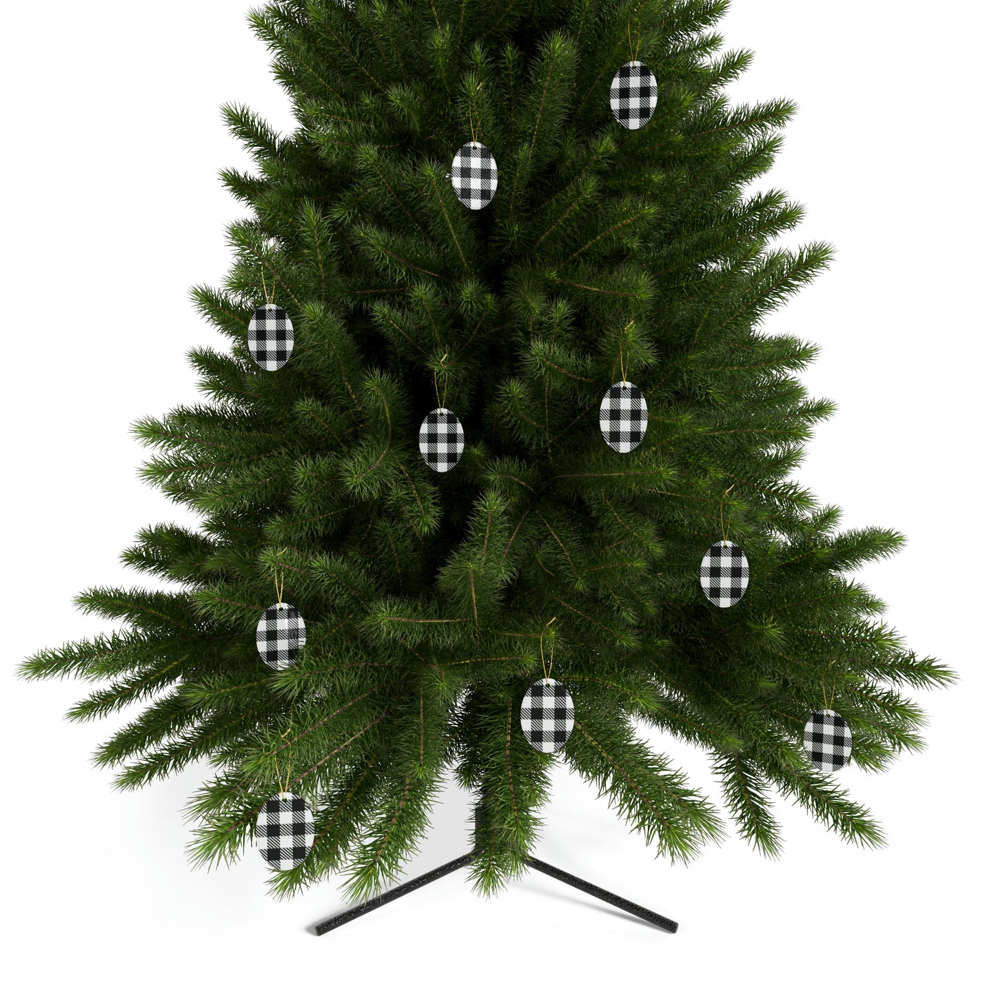 Black and White Ceramic Christmas Ornaments (1pcs, 5pcs, 10pcs, 20pcs)