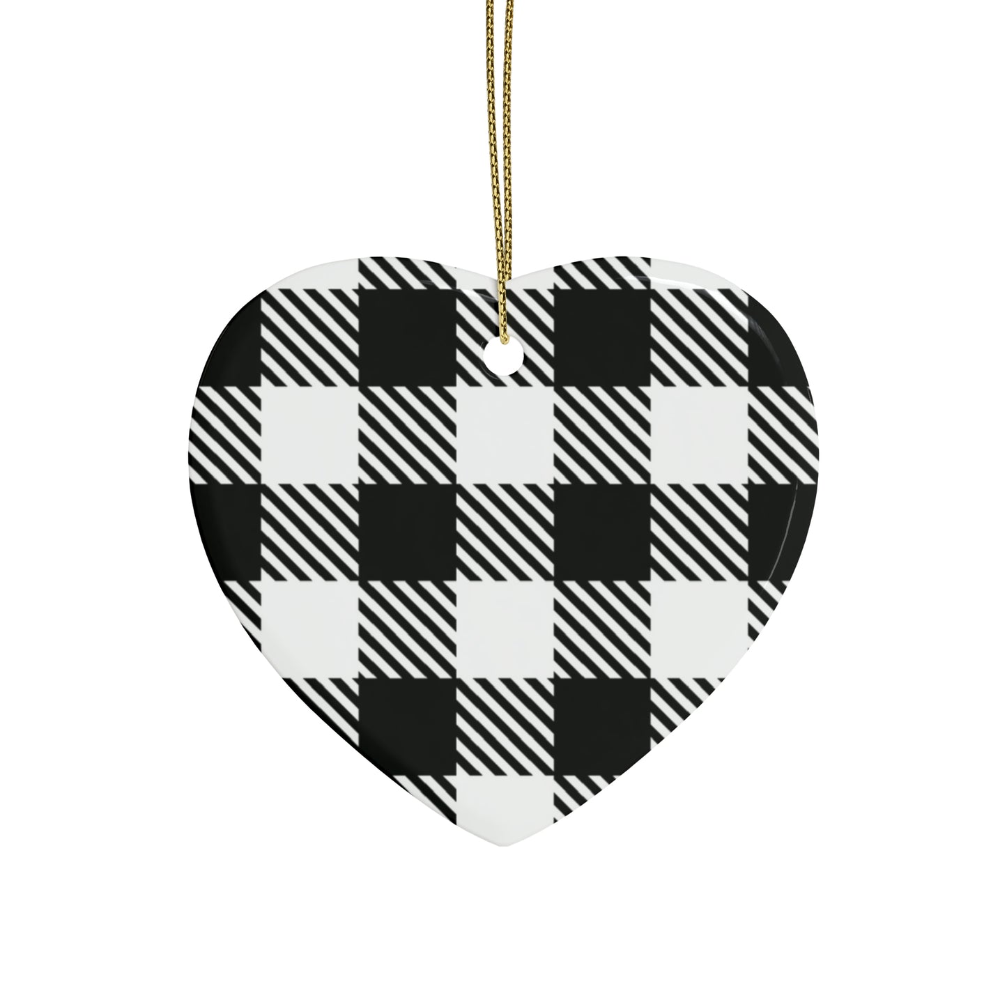 Black and White Ceramic Christmas Ornaments (1pcs, 5pcs, 10pcs, 20pcs)