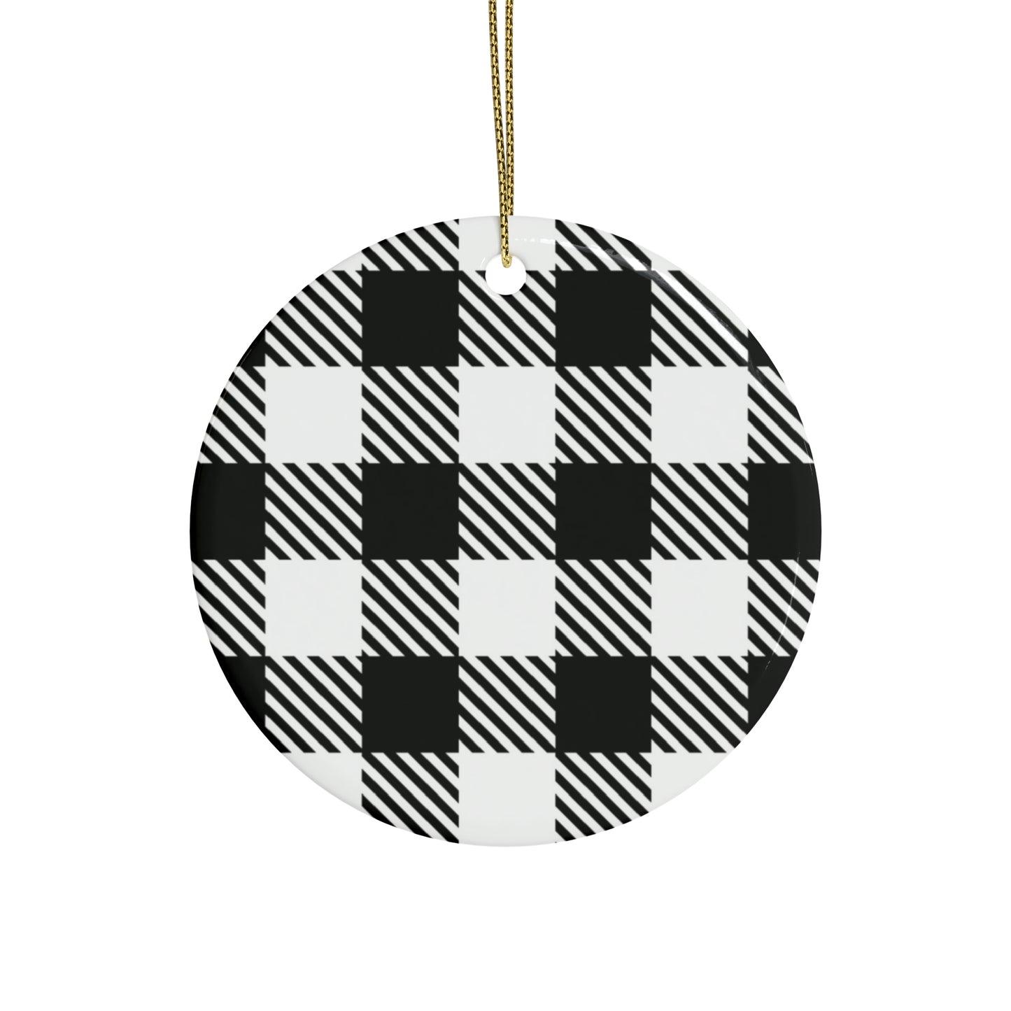 Black and White Ceramic Christmas Ornaments (1pcs, 5pcs, 10pcs, 20pcs)