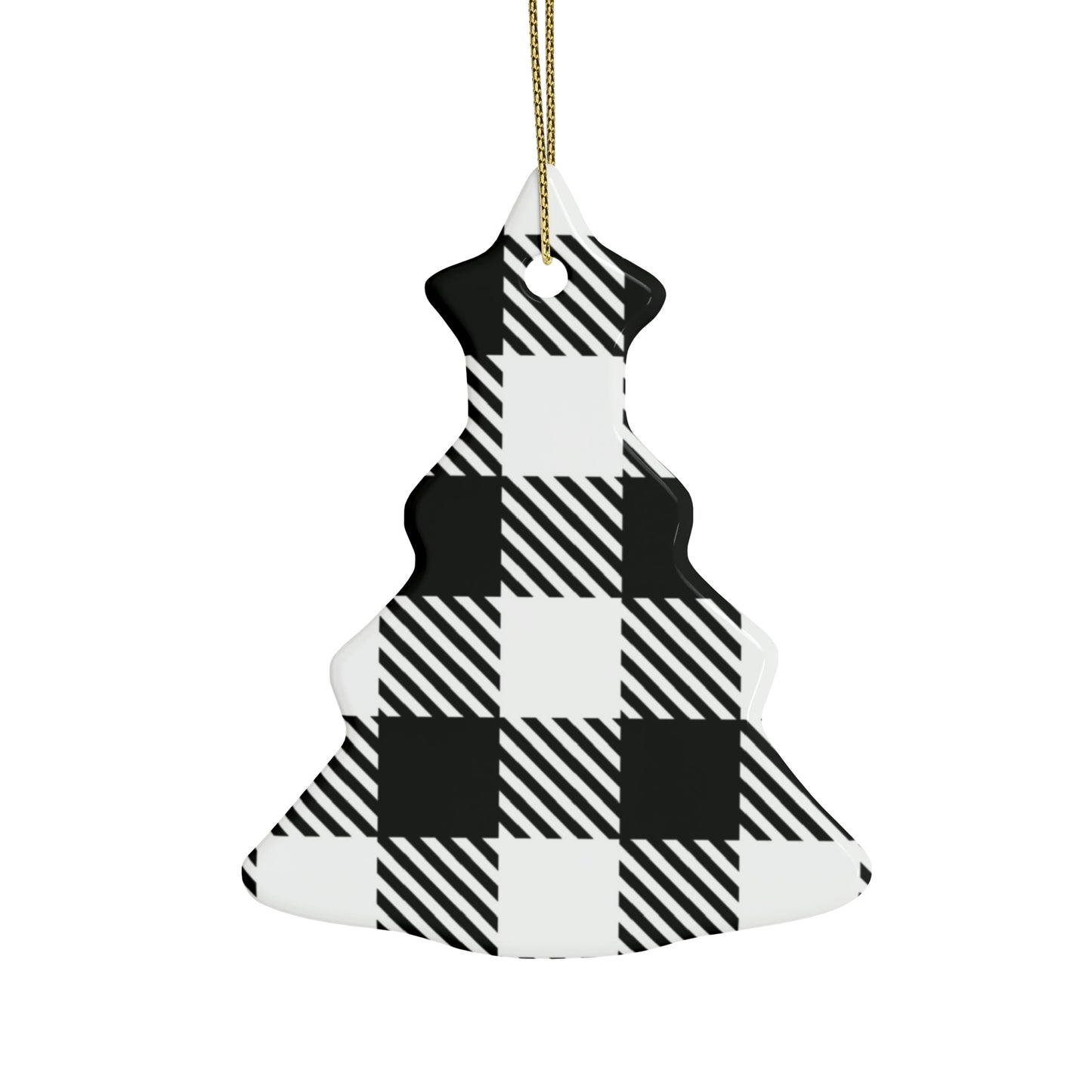Black and White Ceramic Christmas Ornaments (1pcs, 5pcs, 10pcs, 20pcs)
