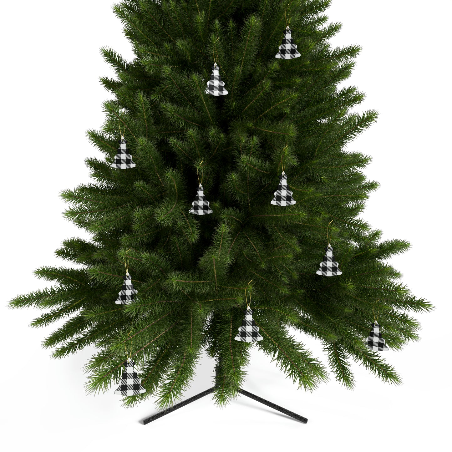 Black and White Ceramic Christmas Ornaments (1pcs, 5pcs, 10pcs, 20pcs)